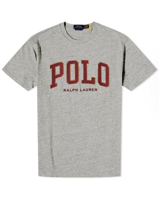 Polo Ralph Lauren Gray Polo College Logo T-Shirt for men