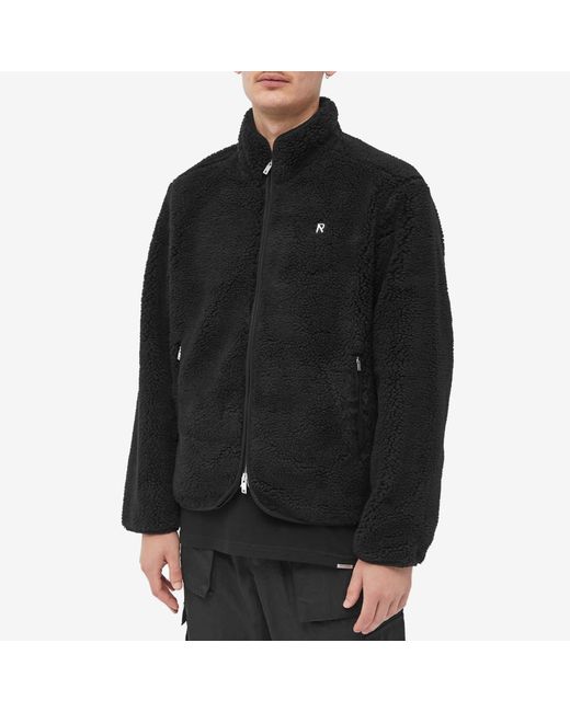 Represent Black Fleece Zip Through Jacket for men