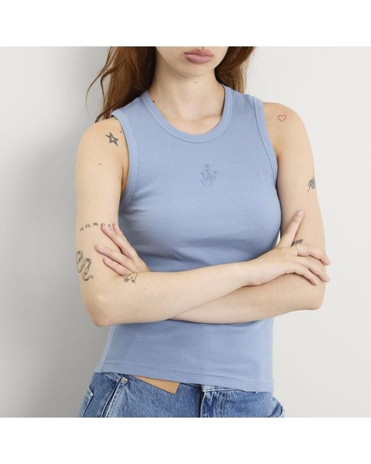 J.W. Anderson Blue Anchor Embroidery Vest