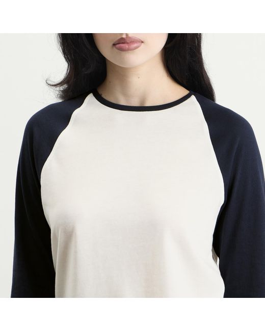 GOOD AMERICAN Blue Raglan T-Shirt