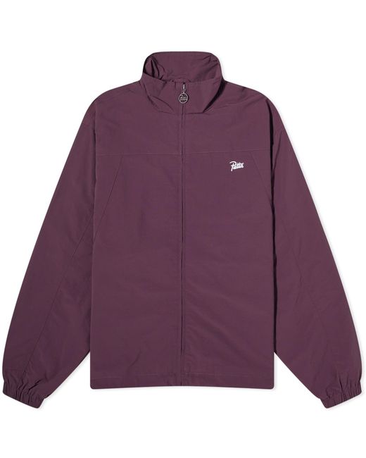 PATTA Purple Nylon Track Jacket for men