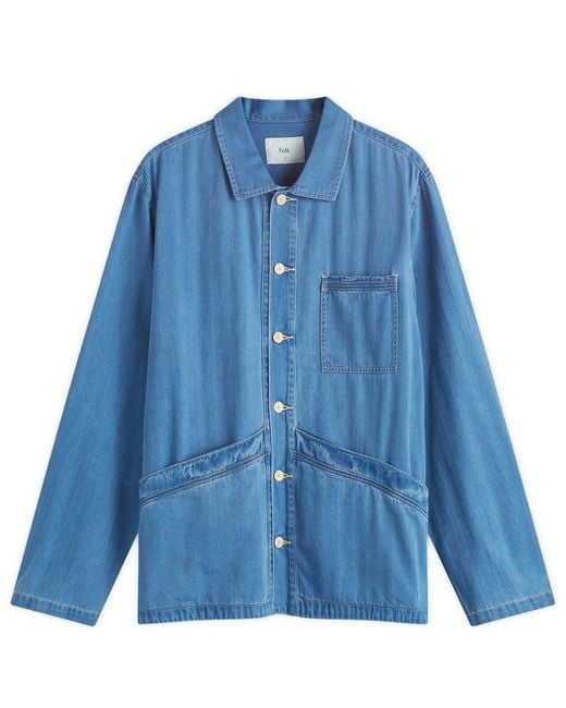 Folk Blue Meyer Shirt Jacket for men