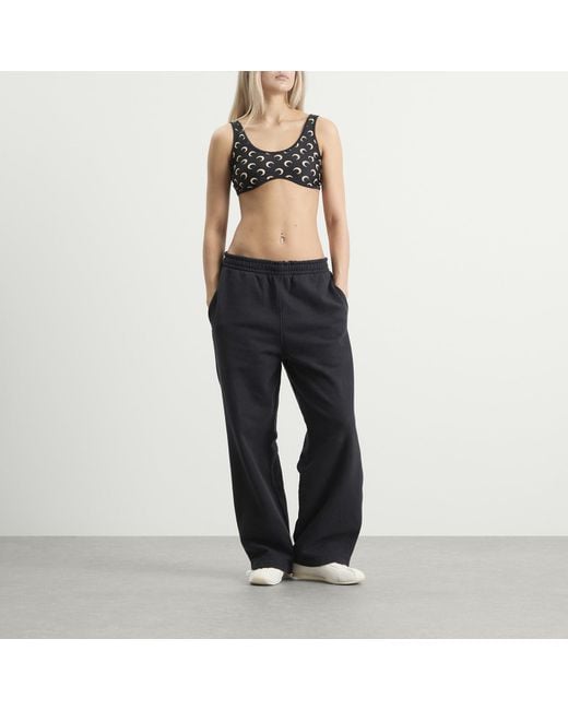 MARINE SERRE Black Moon Printed Bra