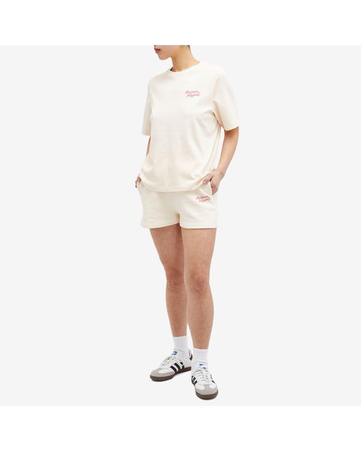 Maison Kitsuné Natural Maison Kitsune Handwriting Logo Comfort T-Shirt