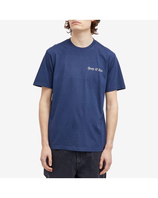 Sporty & Rich Blue Hwcny T-Shirt for men