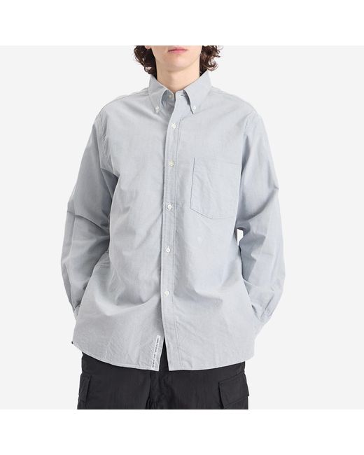 Nanamica Blue Button Down Wind Shirt for men