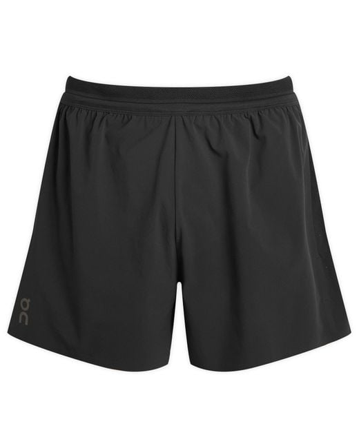 On Shoes Black 5" Performance Shorts for men