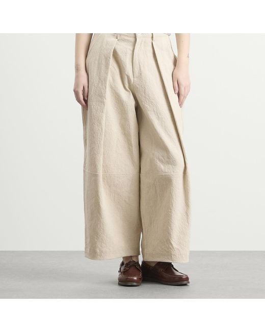 YMC Natural Deadbeat Linen Trousers