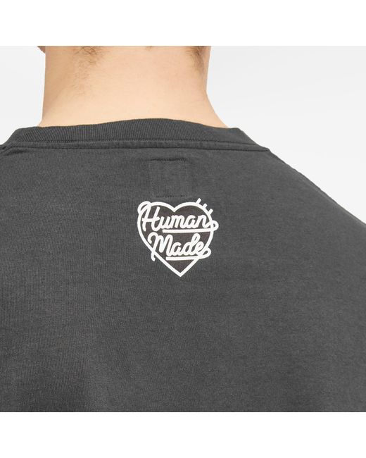 Human Made Gray Long Sleeve Heart T-Shirt for men