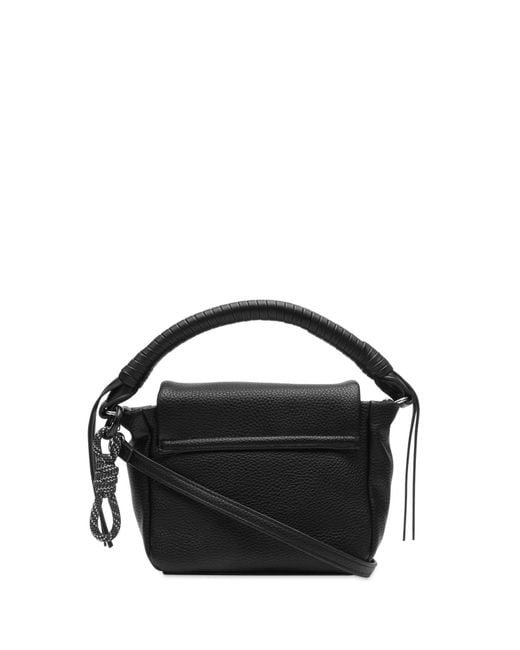 F/CE Black Tech Leather Mini Pouch Bag