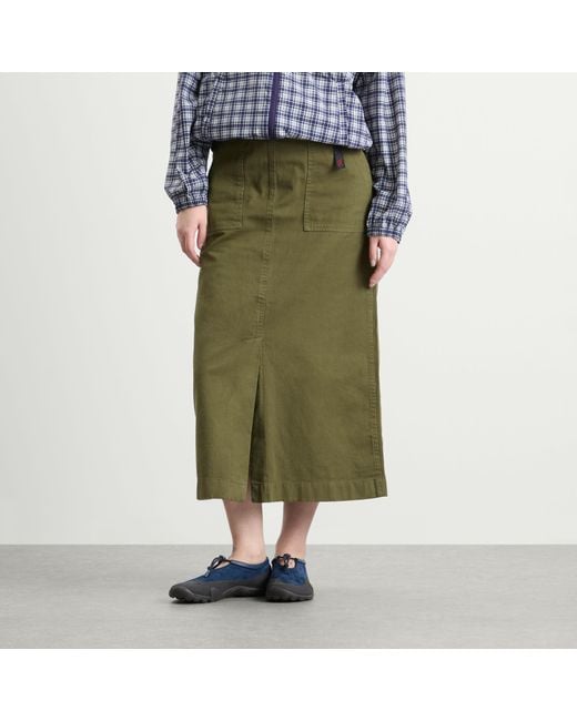 Gramicci Green Midi Baker Skirt
