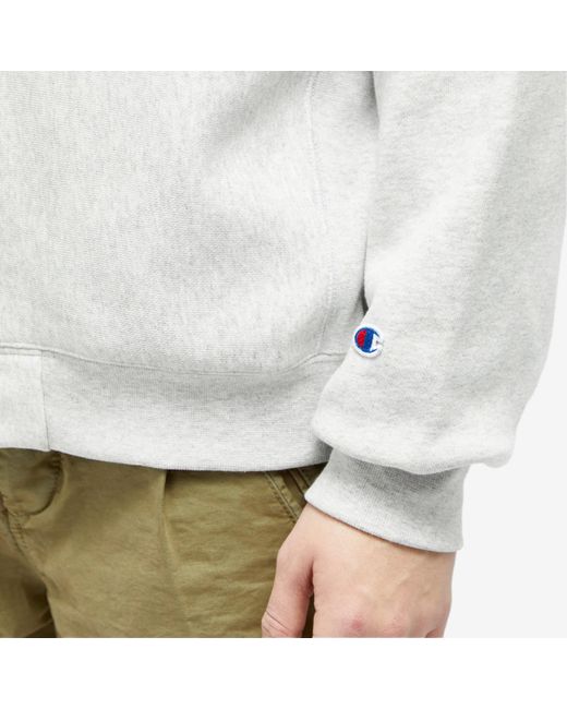 Champion White Snap Front Bomber Jacket Sweat for men