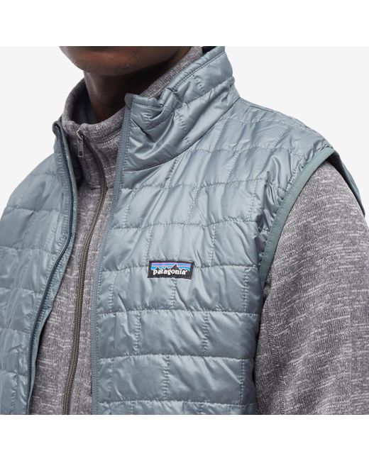 Patagonia Blue Nano Puff Vest Nouveau for men