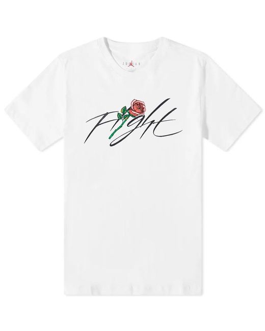 Nike Cotton Air Jordan Flight Rose T-shirt in White for Men | Lyst Australia