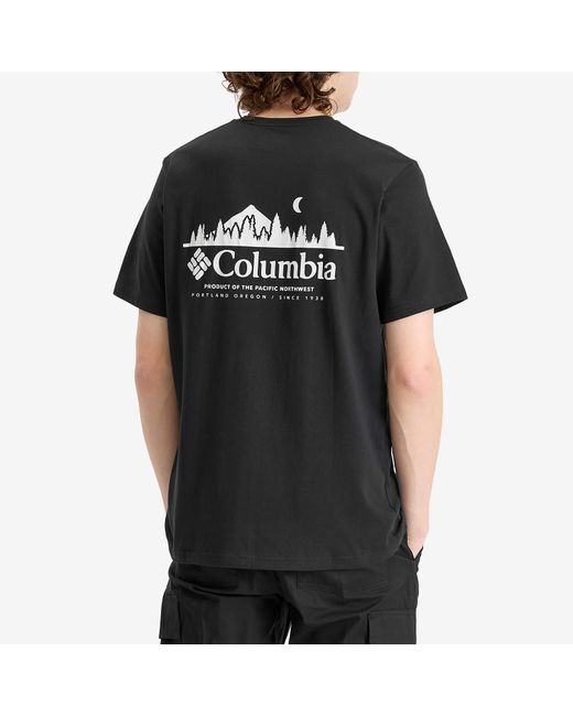 Columbia Black Hageman Graphic T-Shirt for men