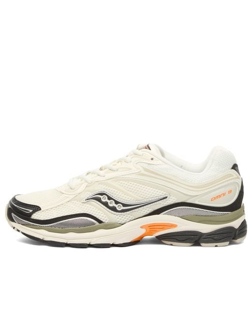 Saucony White Progrid Omni 9 Sneaker for men