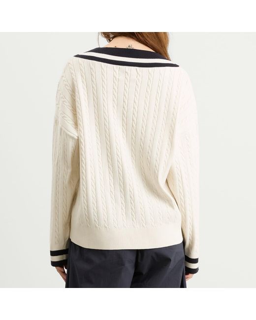 Tala White Oversized Cricket Jumper