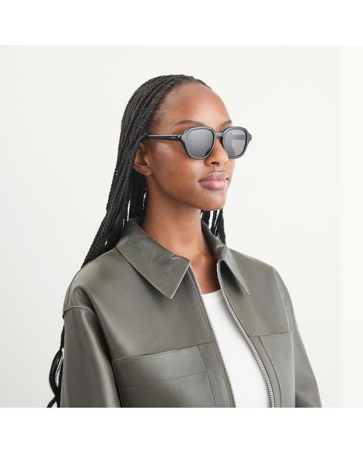 Loewe Gray Slim Square Sunglasses