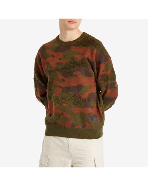 Dime Brown Camo Chenille Knit for men