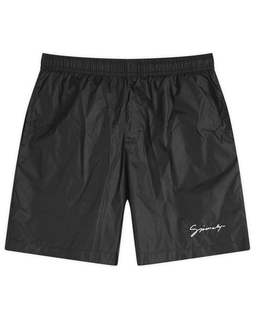 Givenchy Black Logo Embroidery Swim Shorts for men