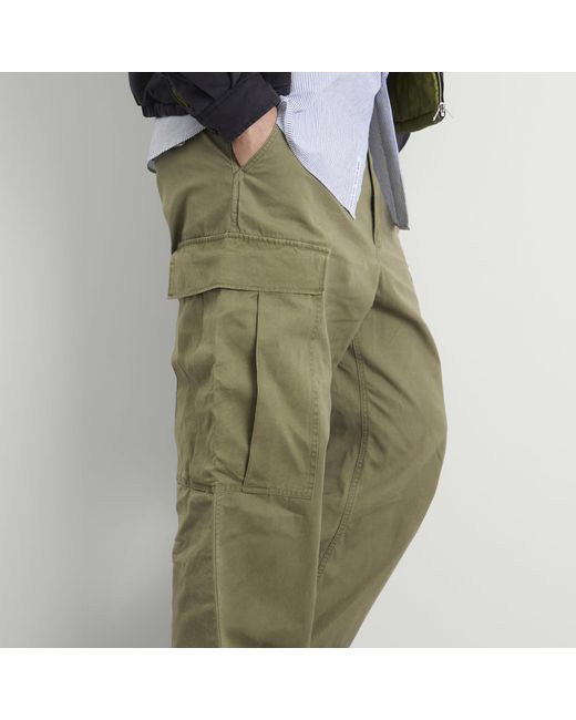 Unlikely Dry Goods Green Big Side Pocket Bdu Pants for men