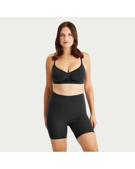 Skims Gray Seamless Sculpt Mid Thigh Short