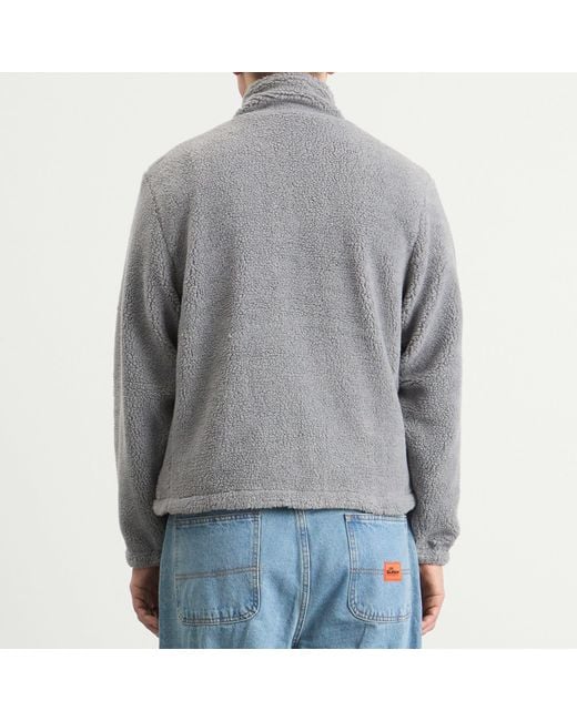 Butter Goods Gray Terrain Highpile Fleece Jacket for men