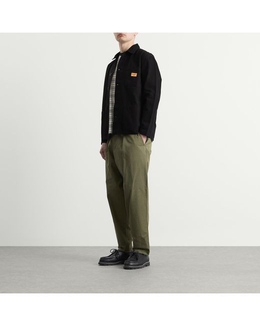 Service Works Black Canvas Chore Shirt for men