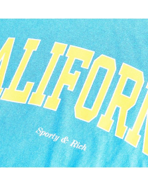 Sporty & Rich Blue California T-Shirt for men