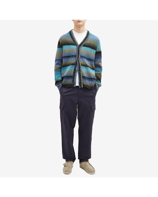 Paul Smith Blue Elastic Waist Cargo Pants for men
