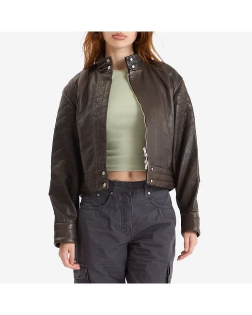 Represent Black Drive Leather Jacket