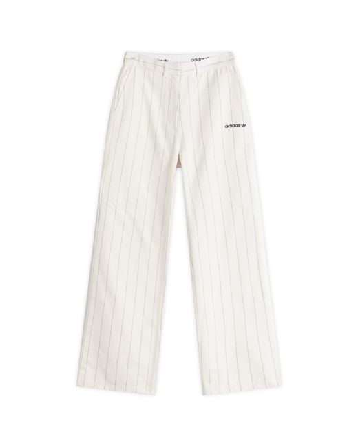 Adidas White Pinstripe Pants