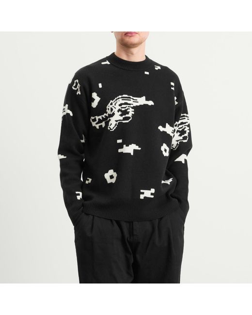 Pawa Speed Sports Black Digi Doggo Knit Sweater for men