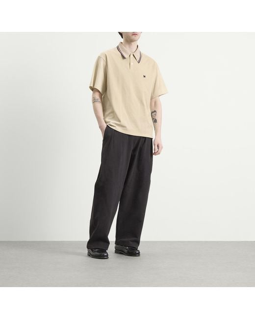 Needles Natural Pique Polo for men