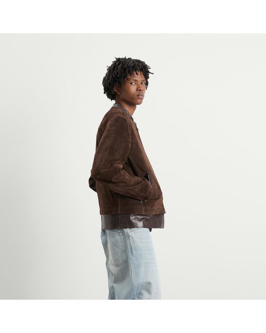 Our Legacy Brown Suede Drift Jacket for men