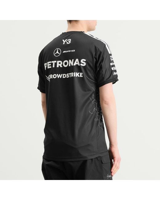 Y-3 Black X Mercedes F1 Driver Short Sleeve Jersey for men