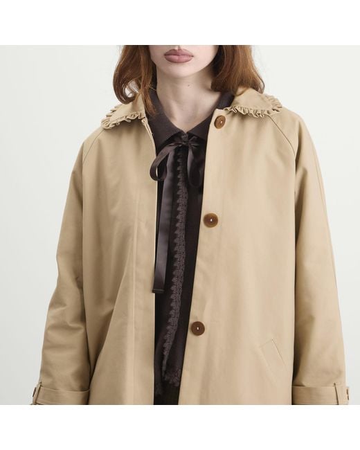 My Mum Made It Natural Tailored Gather Trench Coat