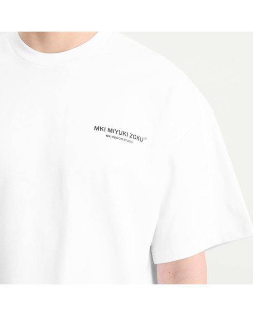MKI Miyuki-Zoku White Design Studio T-Shirt for men