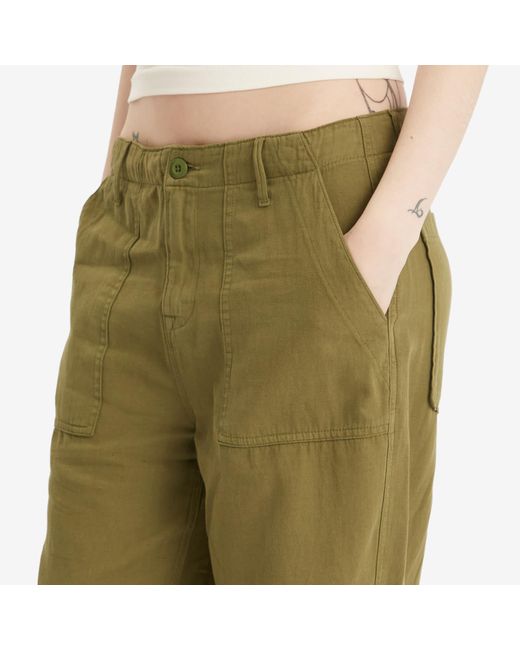 GOOD AMERICAN Green Lite Linen Pants