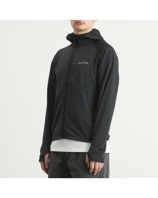 Montbell Black Climagrid Hooded Jacket for men