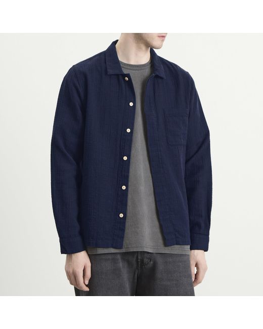 Folk Blue Patch Shirt for men