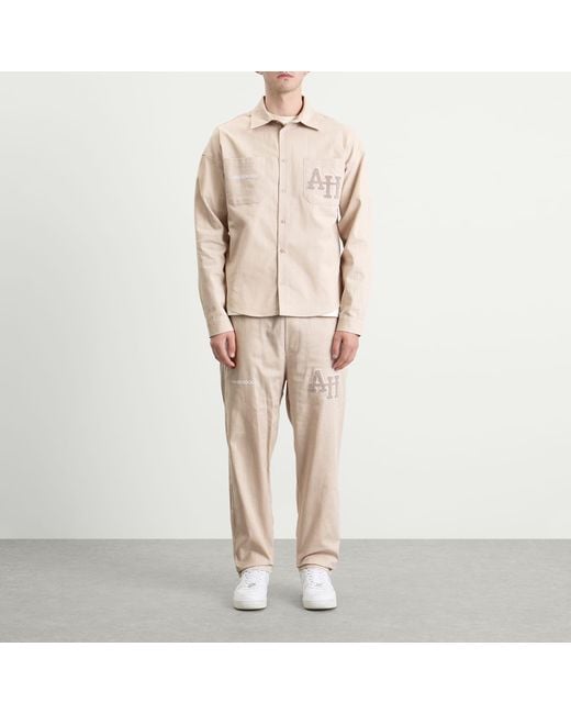 Annie Hood Natural College Linen Trousers for men