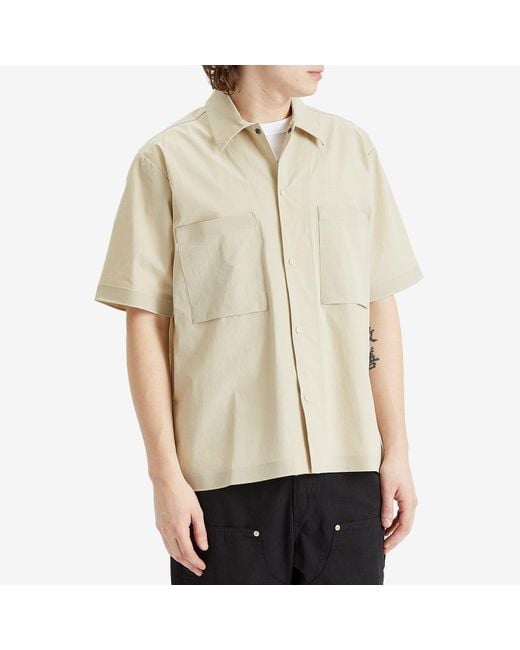 Norse Projects Natural Hermann Travel Light Short Sleeve Shirt for men