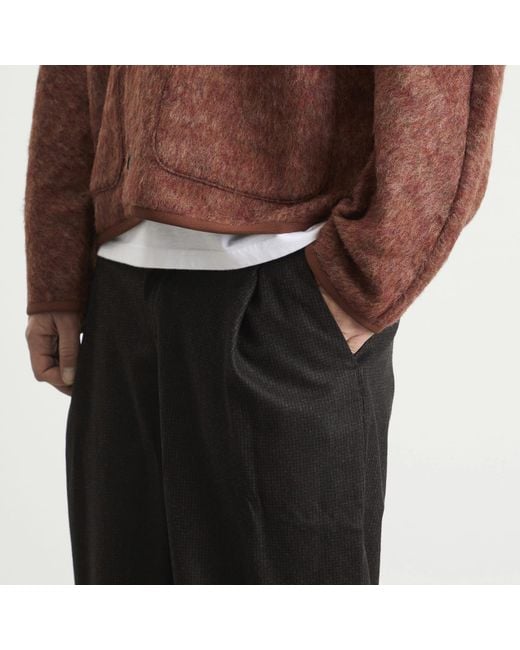 A Kind Of Guise Black Folded Wide Trousers for men
