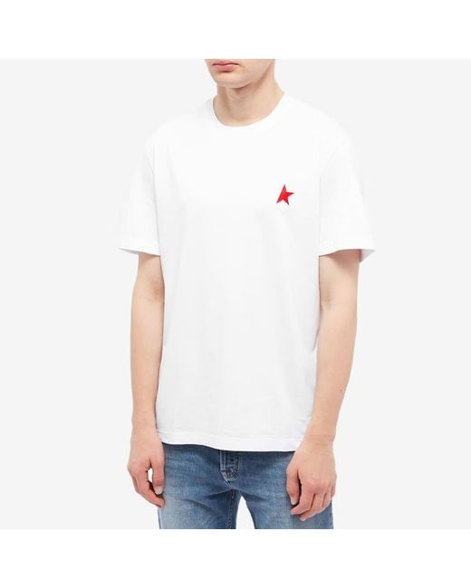 Golden Goose Deluxe Brand White Star Chest Logo T-Shirt for men