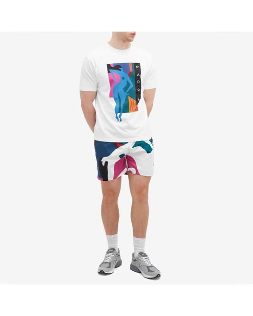 by Parra Blue Beached & Blank T-Shirt for men