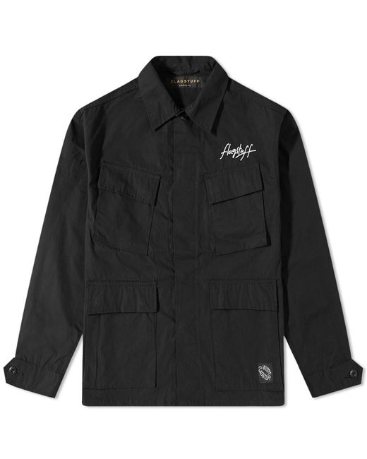 Flagstuff Cotton Bdu Logo Jacket in Black for Men | Lyst UK