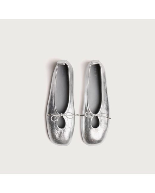Alohas White Rosalind Leather Ballet Flats