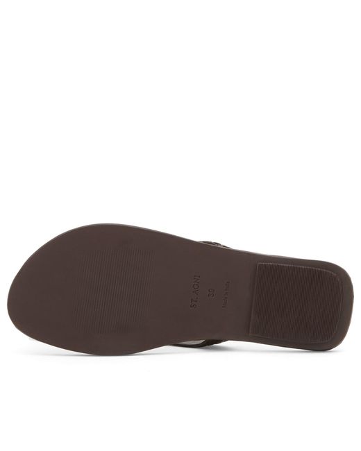 St. Agni Brown Lattice Weave Thong