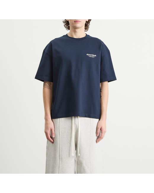 About Blank Blue Emblem T-Shirt for men